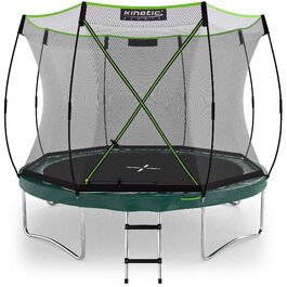 Батут KINETIC SPORTS без пружин 'Bungee Safety Elite' Ø 305 см, зелений - для дітей та дорослих, AirMAXX, вуличний, тихий