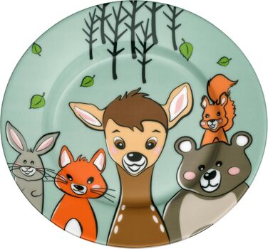 Дитячий порцеляновий посуд WMF Waldfreunde, набір 6 предметів з гравіюванням імені, персоналізований подарунок для дітей від 3 років