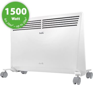 Електричний конвектор Ballu Heat Max 1500 Вт на роликах, настінний, з таймером і тижневим програмуванням