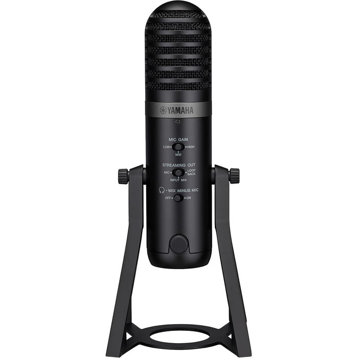 Yamaha AG01 USB-мікрофон для стрімінгу, конденсаторний, високоякісний звук, для Windows, Mac, iOS, Android, чорний