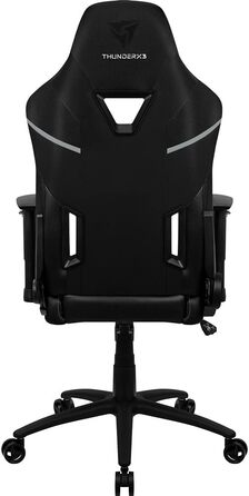 Ігрове крісло ThunderX3 TC5 чорне, ергономічний геймерський стілець для комп'ютера, навантаження до 150 кг