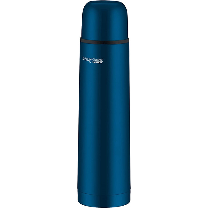 Термос-фляга THERMOS 0,75 л, нержавіюча сталь, сірий, ізольована пляшка для напоїв, з чашкою, 12 годин гаряче / 24 години холодне, герметична, для школи, офісу, подорожей