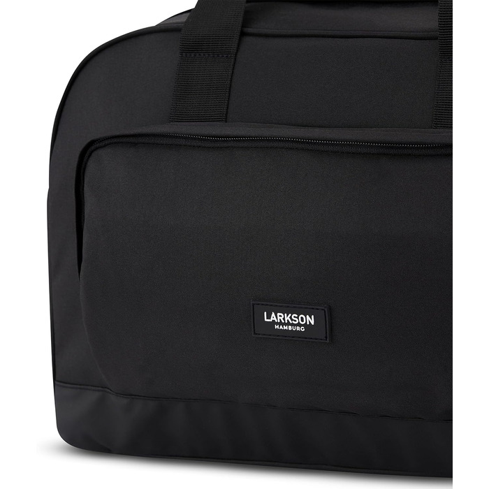 Larkson Weekender Finja Medium чорна дорожня сумка для жінок і чоловіків з відділенням для взуття, ручна поклажа, водовідштовхувальна, із переробленого PET