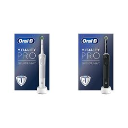 Електрична зубна щітка Oral-B Vitality Pro з 3 режимами чищення та насадкою Protect X Clean, від Braun