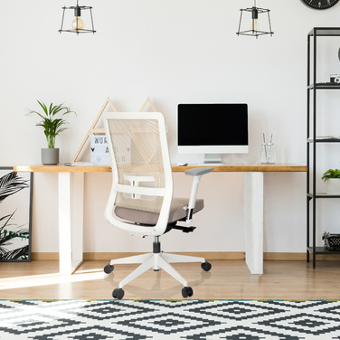 Офісне крісло / обертове крісло PURE WHITE сітка / тканина бежева hjh OFFICE