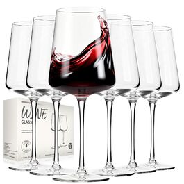 Набір келихів для вина PROST! 6 шт. 491 мл, без свинцю, для червоного вина, вечірок та компаній