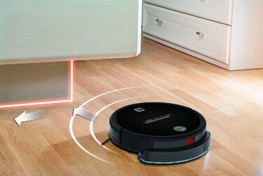 Робот-пилосос Hoover H-GO 300 HYDRO з функцією вологого прибирання для всіх типів підлог і килимів, 5 програм, 120 хв роботи, сенсор перешкод, захист від падінь