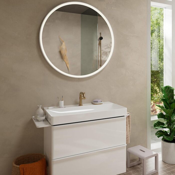 Змішувач для ванної кімнати Hansgrohe Tecturis S Fine з Push-Open, CoolStart, EcoSmart+ (Brushed Bronze, 110mm)