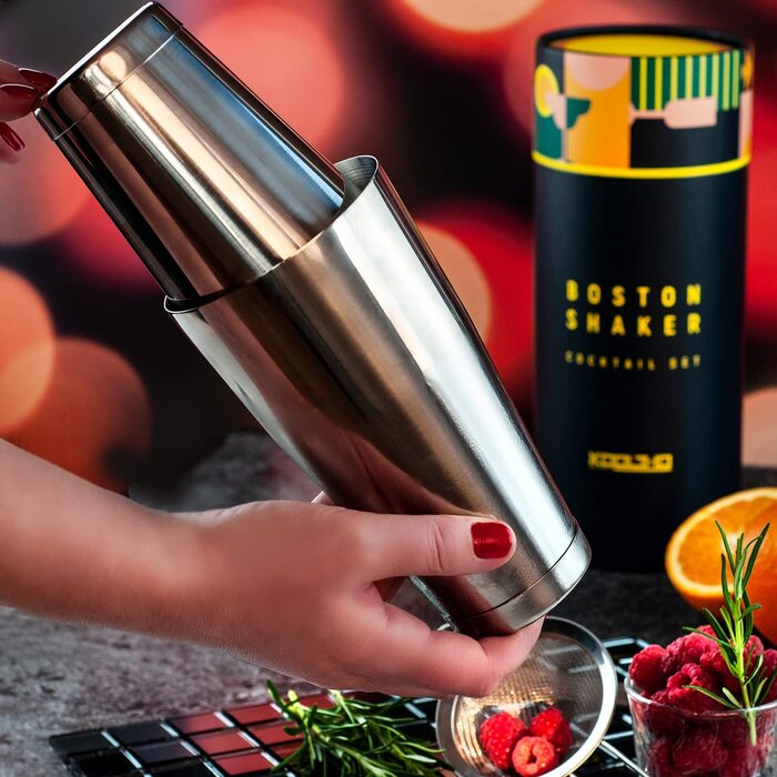 Набір Boston Shaker для коктейлів, професійний набір бармена з нержавіючої сталі, подарунковий сет для жінок і чоловіків, Tin-in-Tin шейкер для бару