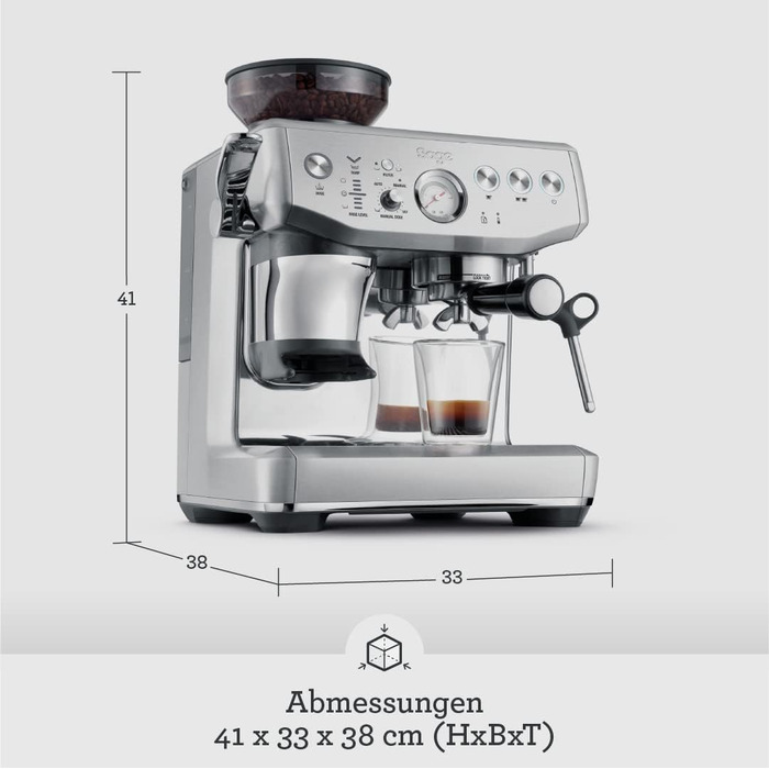 Кавоварка Sage The Barista Express Impress з ручним спінювачем молока, нержавіюча сталь