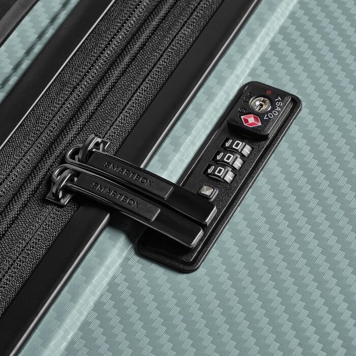 Валіза Smartbox Koffer M розширена 66 см, місткість 71–80 л, легкий дорожній тролей на 4 колесах з поліпропілену, TSA замок, м'ятний колір (Edition 01)