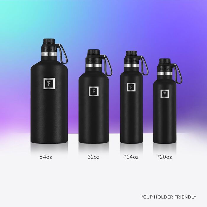 Термос-пляшка IRON °FLASK Edelstahl 950 мл з 3 кришками - Непротікаюча, подвійні стінки, ізольована, BPA-free для спорту, школи, фітнесу, кемпінгу (з носиком, небесно-блакитна)