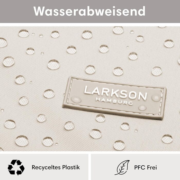 Рюкзак LARKSON Rolltop No 4 для жінок і чоловіків, з відділенням для ноутбука, для університету, роботи й велосипеда, великий туристичний рюкзак, водовідштовхувальний, універсальний розмір, колір пісочний