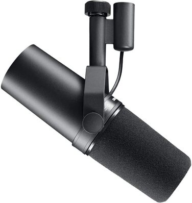 Динамічний мікрофон Shure SM7B для вокалу, подкастів і студії, XLR, широкий частотний діапазон, теплий звук, чорний