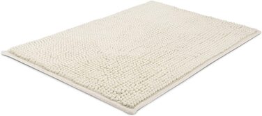 Бавовняний килимок для ванної Beautissu BeauMare 70x100 см, бежевий, нековзкий, м'який, машинне прання, для душу та ванної кімнати