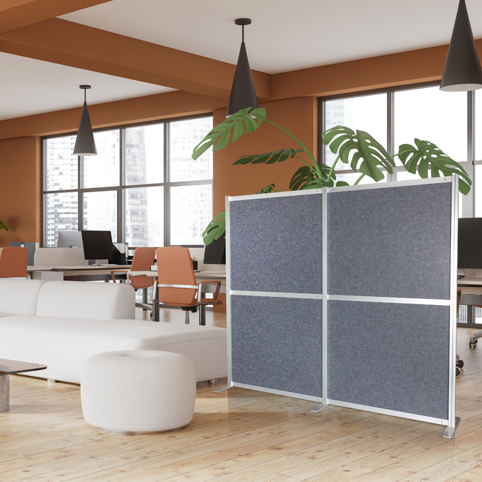 Акустична перегородка / мобільна панель FLEXMIUT MODUL 167x192 PET сіра hjh OFFICE