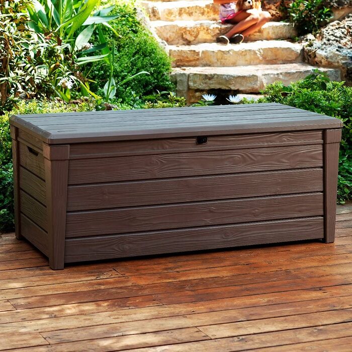 Садова скриня Keter BRIGHTWOOD STORAGE BOX 455 л, коричнева