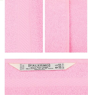 Набір рушників Betz PALERMO 12 шт, 100% бавовна, 50x100 см, рожевий і бірюзовий