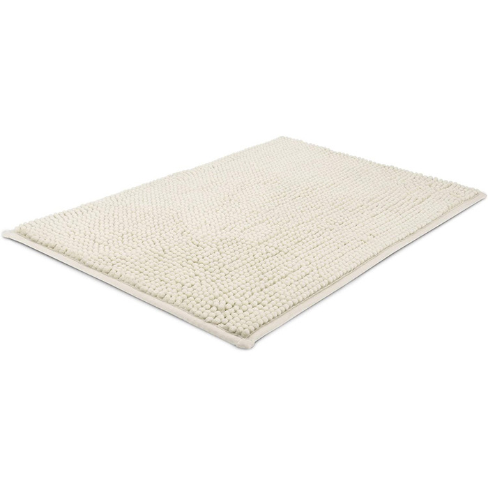 Бавовняний килимок для ванної Beautissu BeauMare 70x100 см, бежевий, нековзкий, м'який, машинне прання, для душу та ванної кімнати