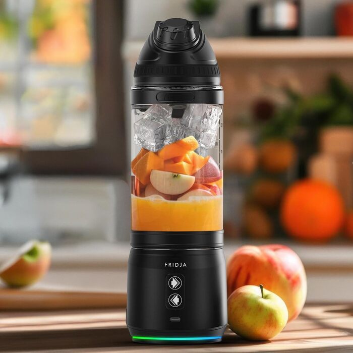Citrus-прес електричний Fridja Premium One-Touch (чорний) - для апельсинів, лимонів, 400 мл, не розбризкує, нержавіюча сталь, 50 Вт