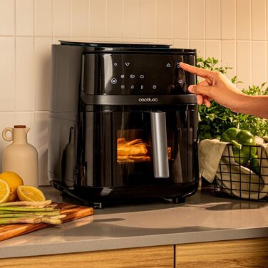 Аерофритюрниця без олії Cecotec Cecofry Mist 7000, 7 л, 1700 Вт, 4-в-1: фритюрниця, пароварка, ферментер, сушарка, 1,4 л резервуар для води, 8 програм, 40-200°C