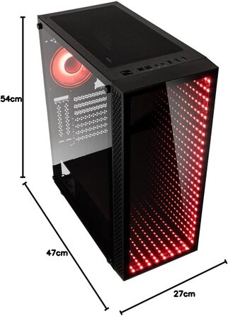 Корпус для ПК Kolink Void Rift Midi Tower з ARGB-підсвіткою, скляна панель, вертикальне встановлення GPU, ігровий, загартоване скло, для ATX