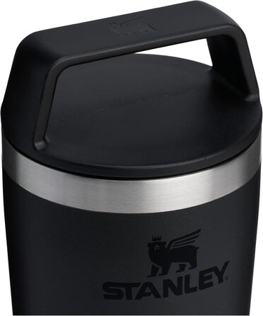 Термокружка Stanley Cafe 0.35L: 4 години гаряче, 5 годин холодне - нержавіюча сталь, для кави з собою, чорна
