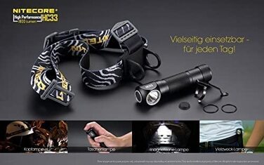 Ліхтарик налобний Nitecore HC33, чорний, універсальний розмір