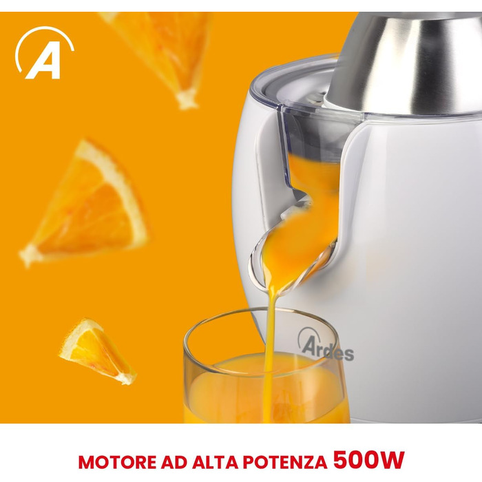 Citrus-прес електричний Ardes ARSPRE03W Juice Art, 500 Вт, 0.5 л, нержавіюча сталь, білий
