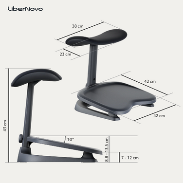 Ергономічна підставка для ніг LiberNovo StepSync Footrest Graphite Omni Pro