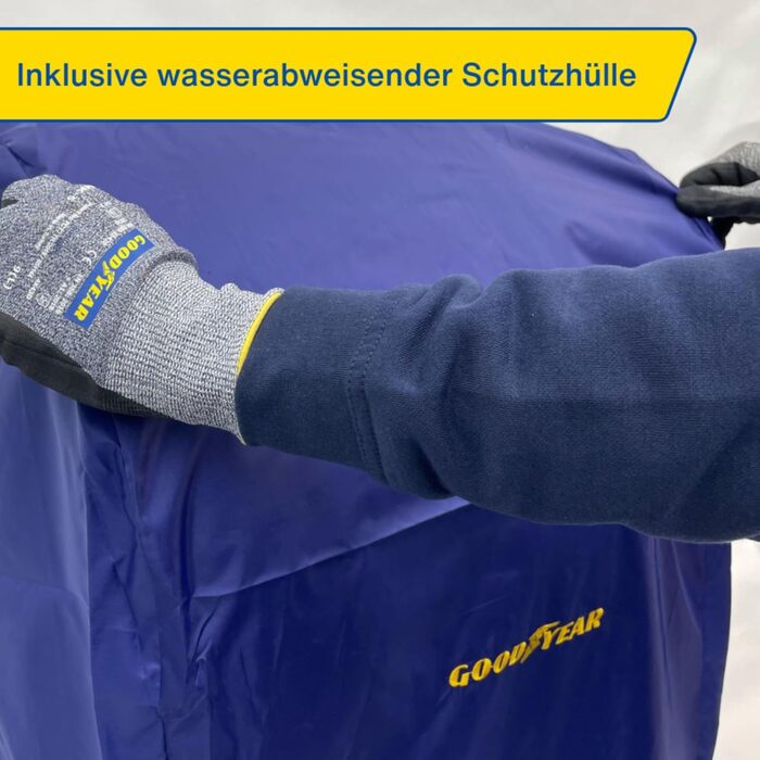 Стеляж для шин Goodyear на 4 шини, блакитний, 2 рівні, регульована висота, до 120 кг