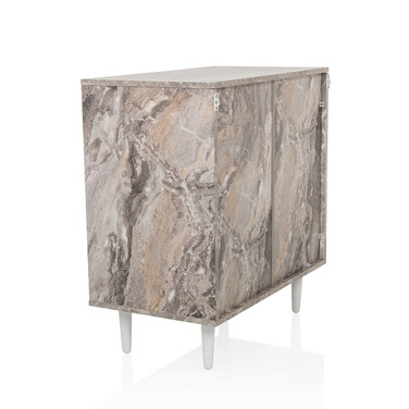 Сервант / комод LYKKJA 76x39,5x76 см 2 шухляди 2 двері коричневий/білий hjh LIVING