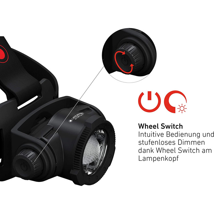 Налобний ліхтар Ledlenser H15R Core, 2500 люмен, LED, акумуляторний, IP67, фокусування, USB-зарядка