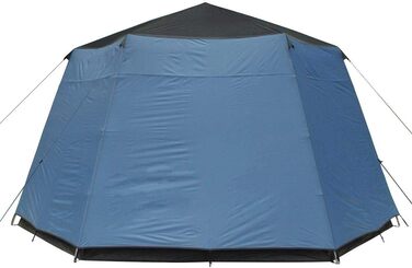 Намет your GEAR Ponza 400 для фестивалю, груповий, сімейний, 4×2,3 м, купольний, UV 50+, висота для стояння, водонепроникний 5000 мм, з підлогою, синьо-сірий