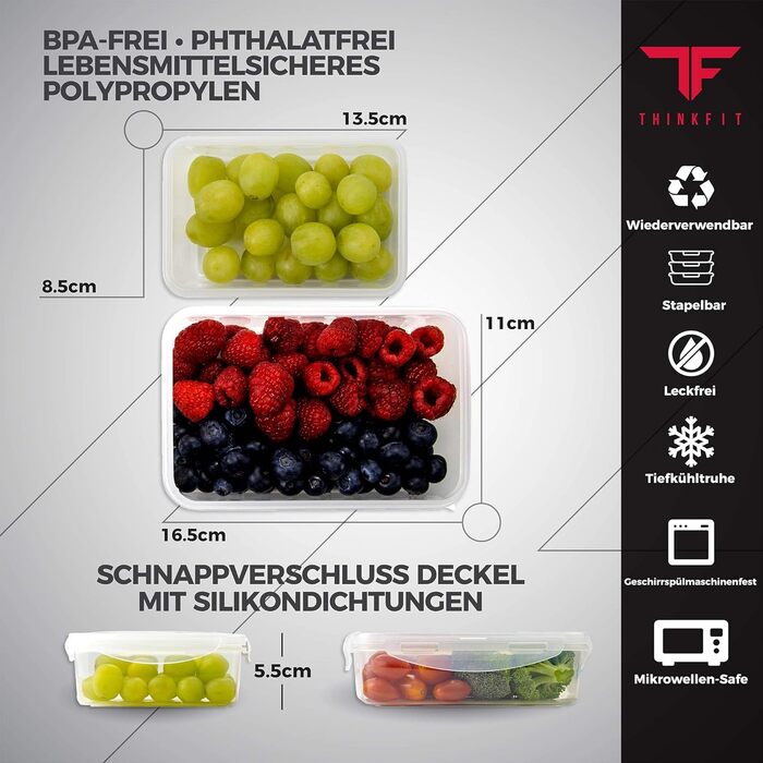 Ізольована ланчбокс з 6 контейнерами для приготування їжі – BPA-Free, багаторазові, підходять для мікрохвильової печі та морозильної камери – ланч-сумка з шейкером, органайзером для пігулок, плечовим ременем та охолоджувальними акумуляторами – термосумка 