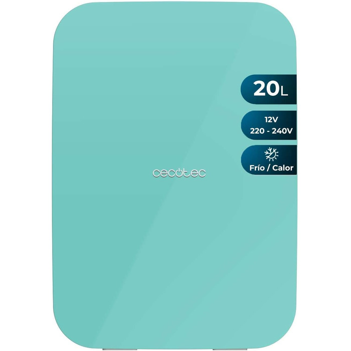 Міні-холодильник Cecotec Bolero MiniCooling 20L Bahamas Mint, для авто і дому, охолодження та нагрів, регульована температура 7-65°C, 12-220В