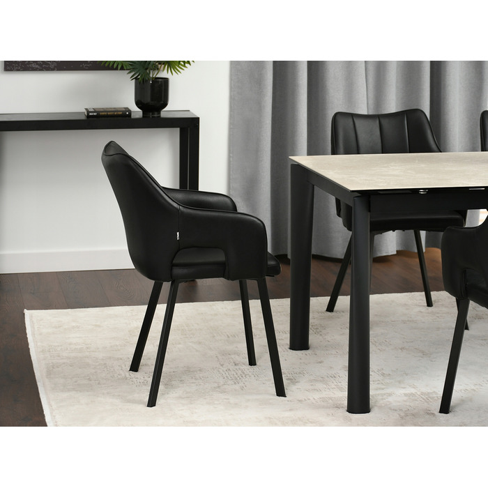Стілець Mebel-Partner, штучна шкіра, чорний, 1 шт.
