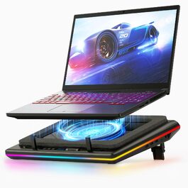 Ігровий охолоджувач для ноутбука llano V12 RGB Cooling Pad, підставка з вентиляторами, чорний