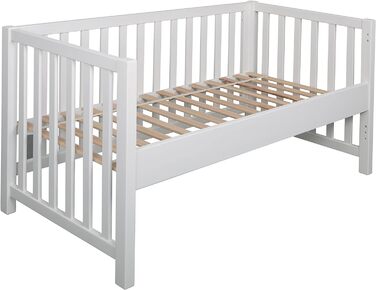 Дитяче ліжечко Betten-ABC Bubema Nils Classic 70x140 см, біле, лаковане дерево