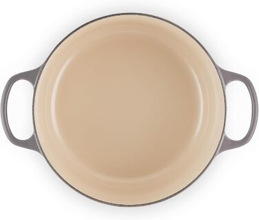 Чавунна каструля-брятер Le Creuset Signature з кришкою, кругла, 26 см, 5,3 л, для всіх плит та індукції, колір Flint