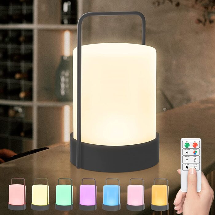 Портативна LED акумуляторна металева лампа для вулиці, димована, USB-зарядка, 8 кольорів RGB, для столу, бару, кемпінгу, саду, тераси, вітальні