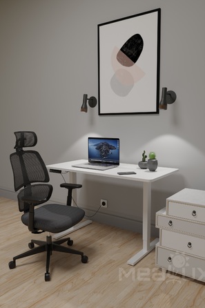 Комплект Mealux PowerDesk Lite White + Leo Air Plus Grey (арт. EVO-201 Lite W/W+Y 546 KBG)