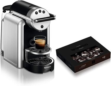 Кавомашина Nespresso Zenius для офісу з 50 капсулами, професійна, срібляста