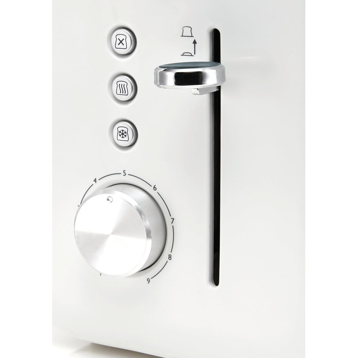 Тостер Breville VTT676 для 2 скибок, білий – глянцева колекція, регулювання ступеня підсмажування