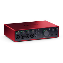 Звукова карта Focusrite Scarlett 4i4 4-го покоління USB: для гітаристів, вокалістів, музикантів - Hi-Fi студійна якість, комплект програмного забезпечення
