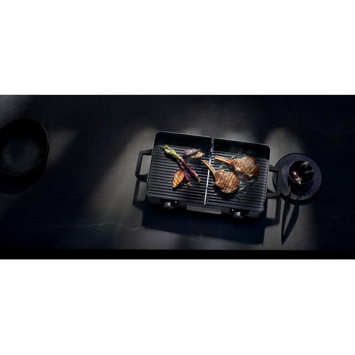 Електрогриль WMF Lono Master Grill 50x28 см з двома зонами нагріву, нержавіюча сталь, для барбекю