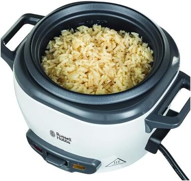 Рисварка електрична Russell Hobbs Mini 0.4л біла - для рису, кіноа, кускусу з функцією підігріву