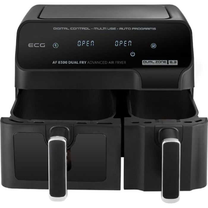 Фритюрниця ECG AF 8300 Dual Fry, 8,3 л, 2700 Вт, подвійна чаша, електрична