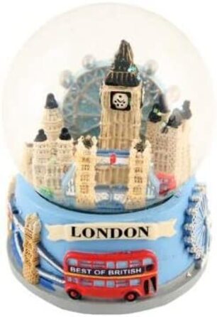 Снігова куля-сувенір London Collage 65 мм, сніговий шторм