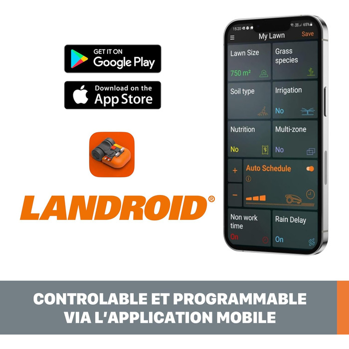 Робот-газонокосарка WORX Landroid L WR153E для великих газонів до 1500 м², акумуляторна, автоматична косарка